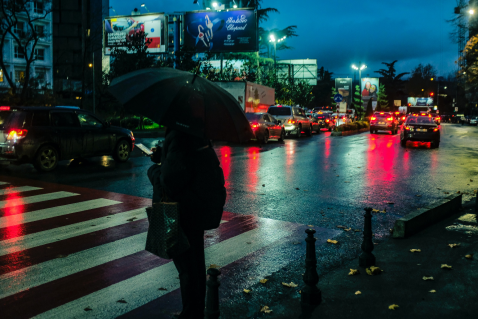 Rain in the city
