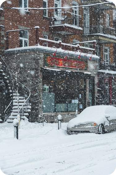 Snow in the city